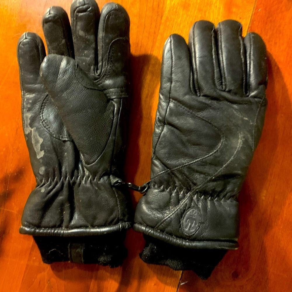 Leather, alpine gloves, winter